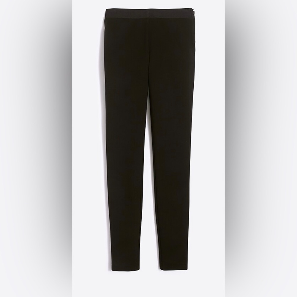 J. Crew Factory Gigi Pants Side Zip Closure Ponte H4101 Black 4